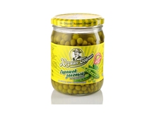 Горошек зеленый консервированный "Хозяин Барин" (стеклобанка)